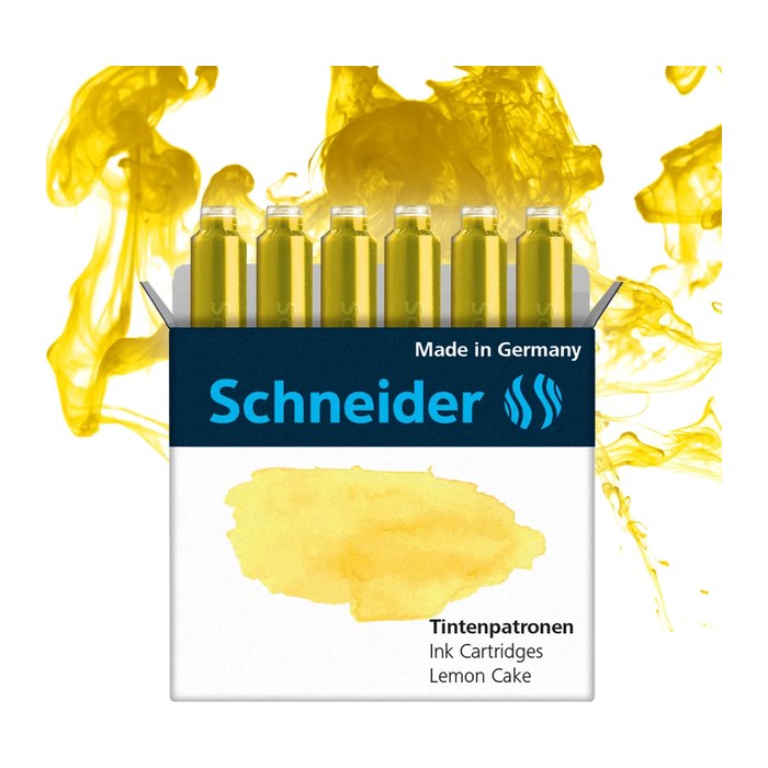 Schneider Tintenpatronen für Füller Pastell Lemon Cake, 6 St.