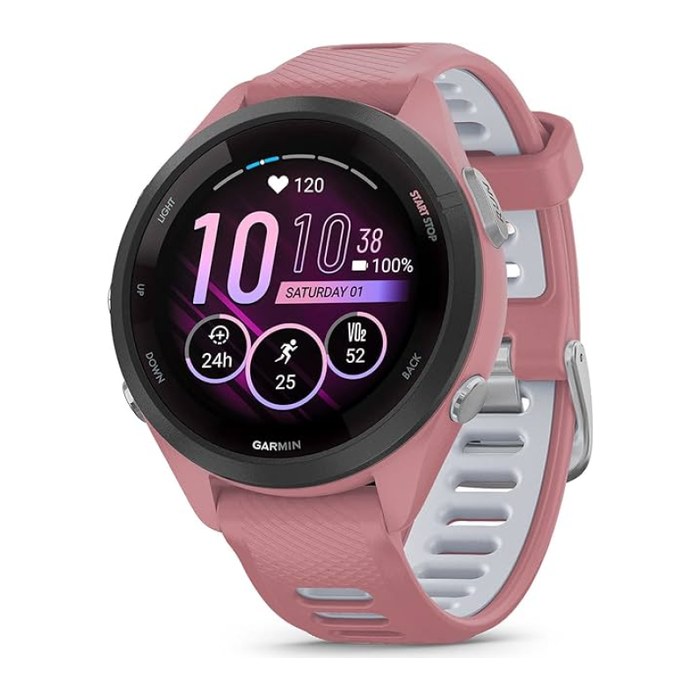 GARMIN Forerunner 265S Smartwatch pink dawn, schwarz