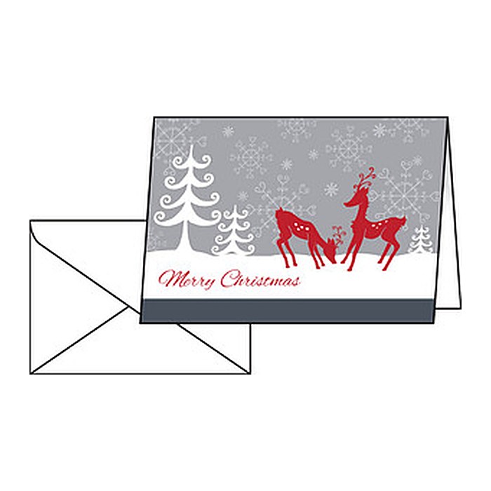 SIGEL Weihnachtskarten Red Deer DS256 DIN A6, 25 St.