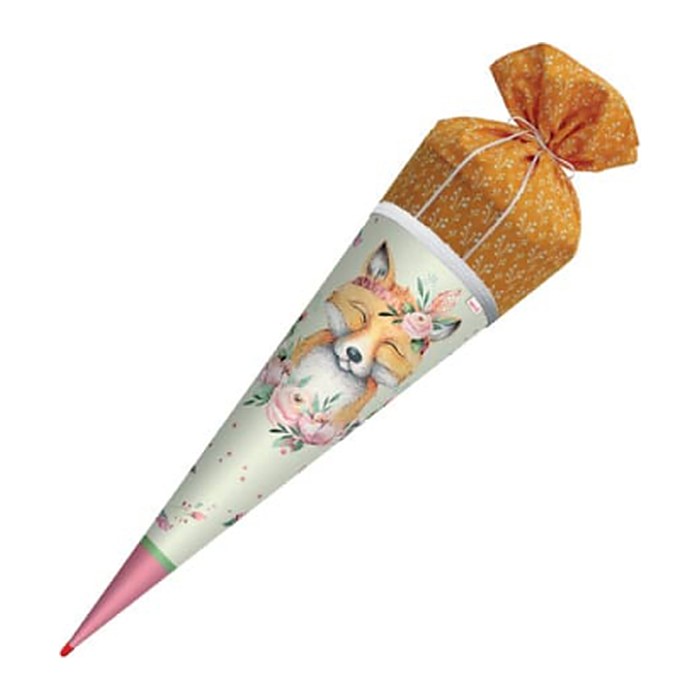 ROTH Schultüte Funny Fuchs rund 70 cm mehrfarbig