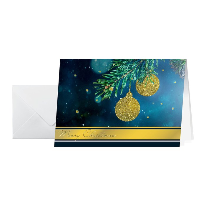 SIGEL Weihnachtskarten Golden Glitter DS065 DIN A6, 10 St.