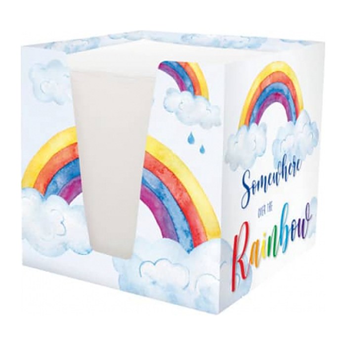 RNK-Verlag Zettelbox Rainbow weiß inkl. ca. 900 Notizzettel weiß, 1 St.