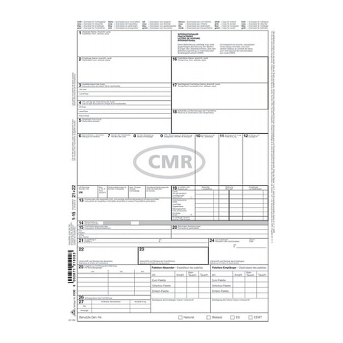 RNK-Verlag Frachtbrief CMR-Frachtbriefe, 50 St.