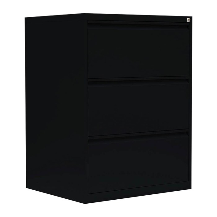 LÜLLMANN Hängeregistraturschrank tiefschwarz 3 Schubladen 76,0 x 62,0 x 101,2 cm, 1 St.