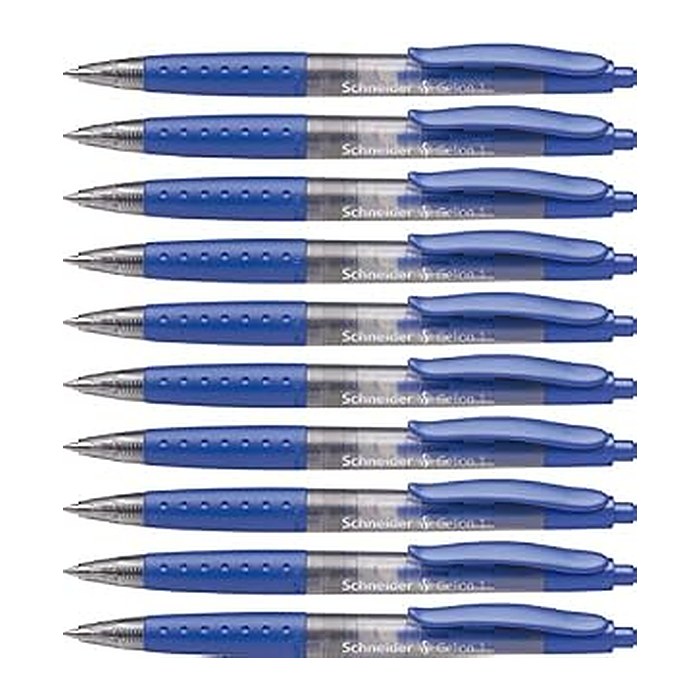 Schneider Gelion+ Gelschreiber blau/transparent 0,4 mm, Schreibfarbe: blau, 10 St.
