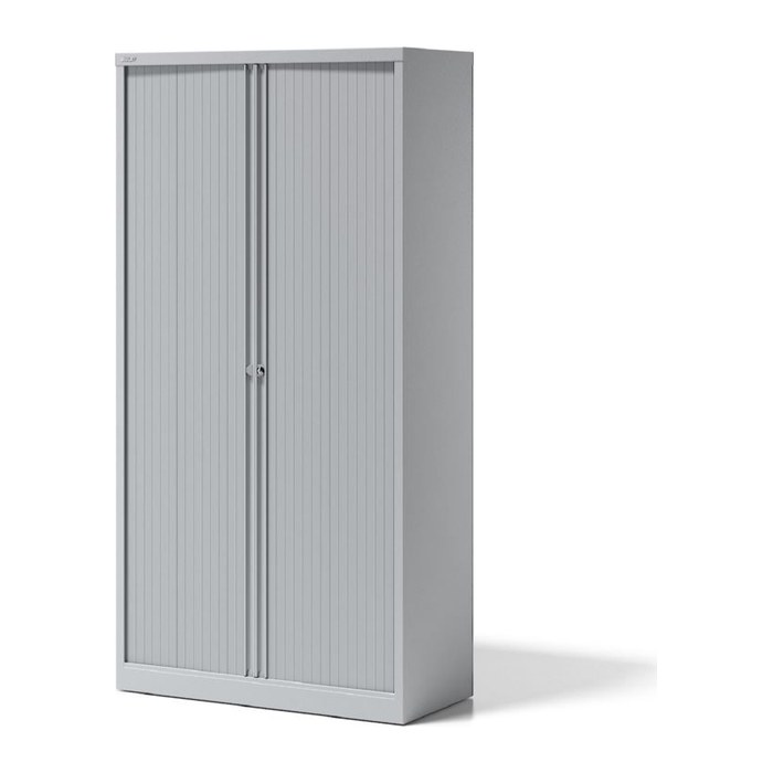 BISLEY Essentials Rollladenschrank lichtgrau 4 Fachböden 100,0 x 47,0 x 197,0 cm