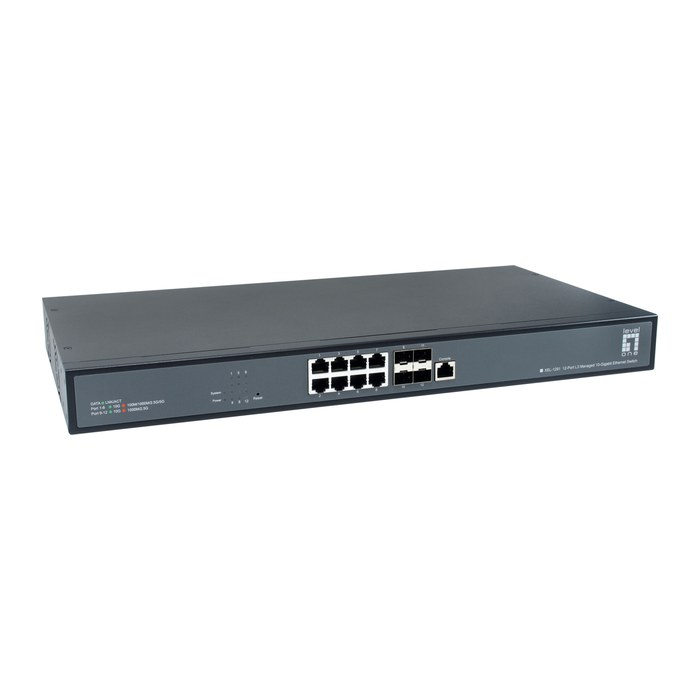 LevelOne Switch 8x10GE/4x10GSFP+ 19" Managed L3