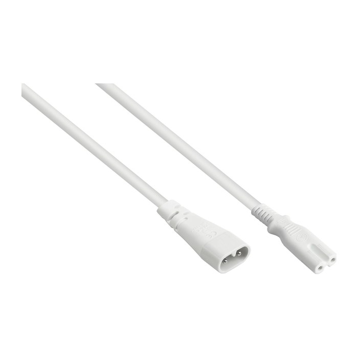 Good Connections Euro-Verlängerung C8-St/C7-Bu weiß 2m