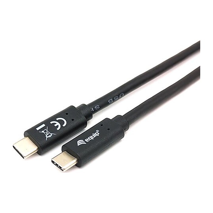 Equip Kabel USB-C3.2->C Gen1 PD60W St/St 1.00m schwarz