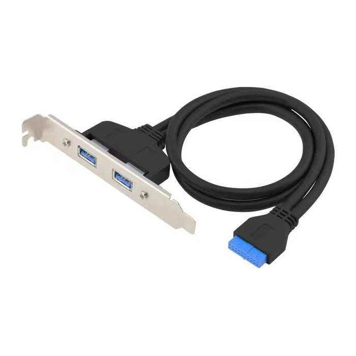CONCEPTRONIC Slotblech 19/20-Pin->2xUSB-A3.0 Bu/Bu schwarz