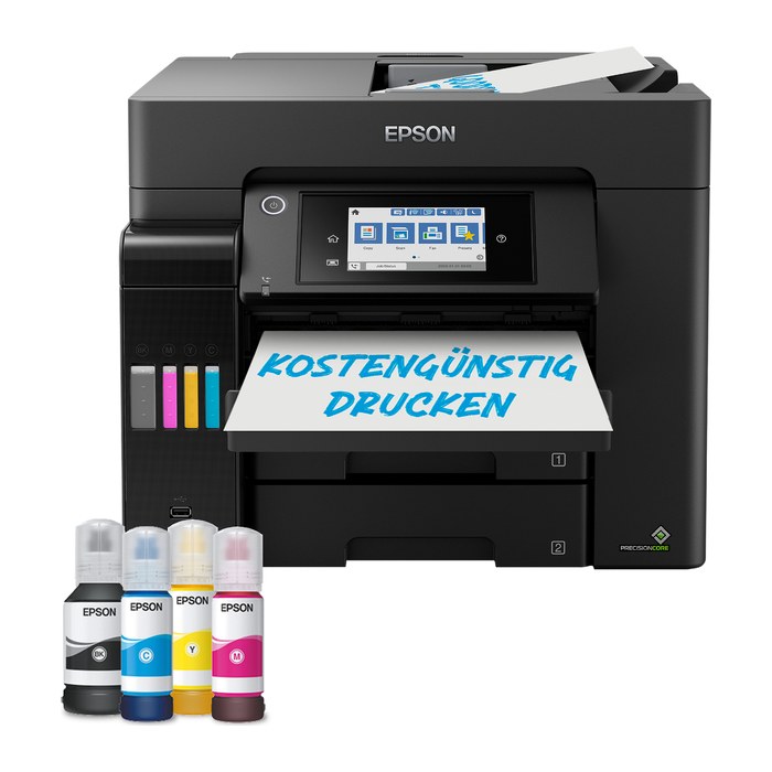 AKTION: EPSON EcoTank ET-5855 4 in 1 Farb-Tintenstrahl-Multifunktionsdrucker schwarz mit 150 Euro CashBack