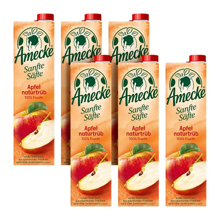 Amecke Sanfte Säfte Apfel naturtrüb Direktsaft 6x 1,0 l