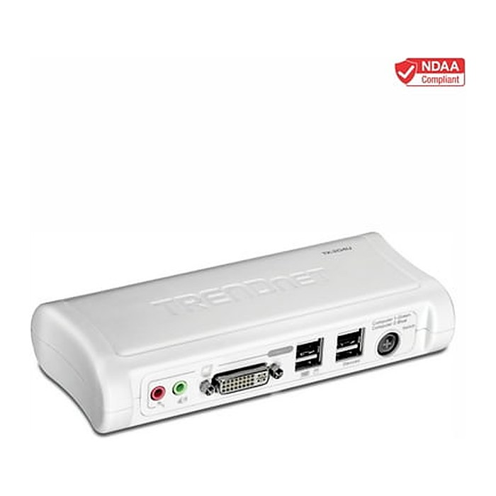 TRENDnet KVM Switch 2-Port DVI/USB/Audio mit Kabeln