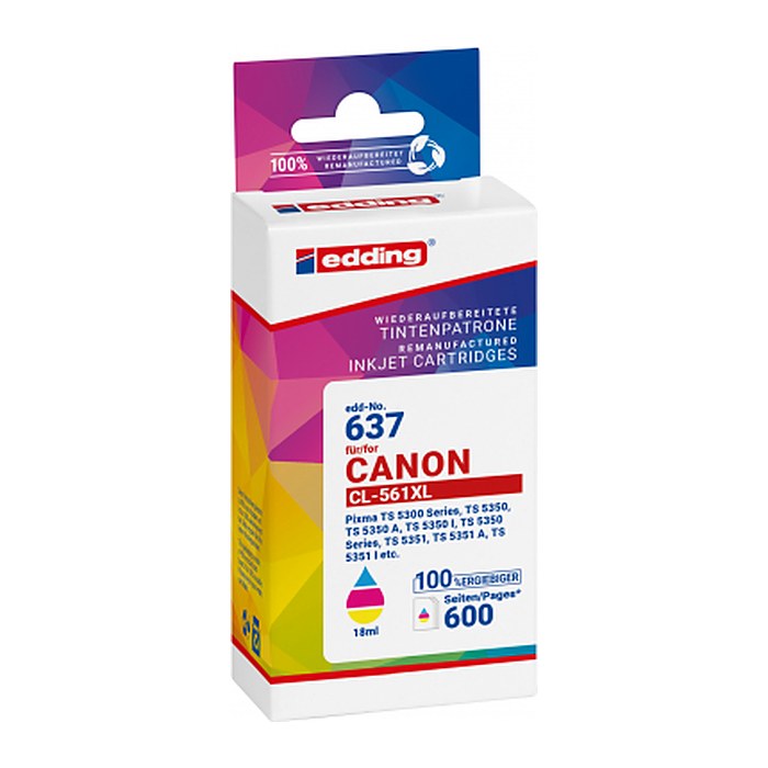 edding EDD-637 color Druckerpatrone kompatibel zu Canon CL-561XL