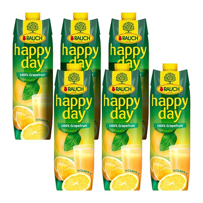 happy day Fruchtsaftkonzentrat Grapefruit 6x 1,0 l
