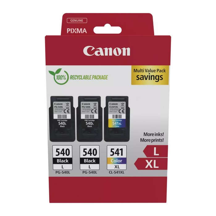 Canon PG-540Lx2/CL-541XL schwarz, color Druckköpfe, 3er-Set
