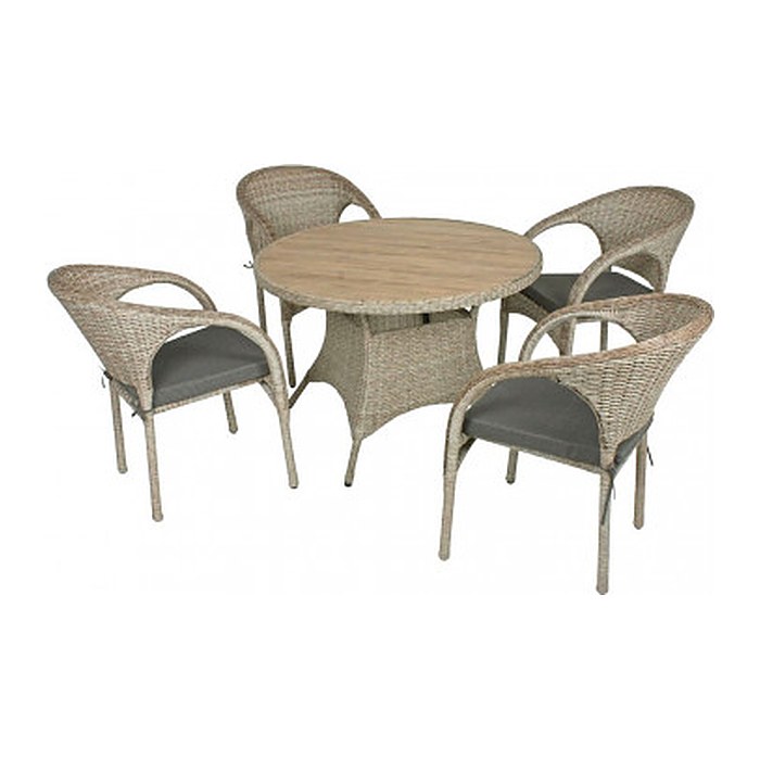 Garden Pleasure Sitzgruppe BASTIA, sand Kunststoff, Metall, 9-teilig