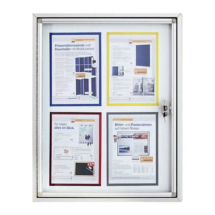 magnetoplan Schaukasten CC alu 12x DIN A4 115,0 x 6,5 x 112,5 cm, 1 St.
