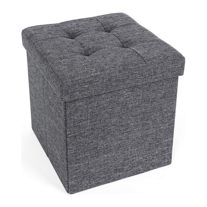 SONGMICS Wohnzimmer-Hocker mit Stauraum LSF27Z dunkelgrau, 1 St.