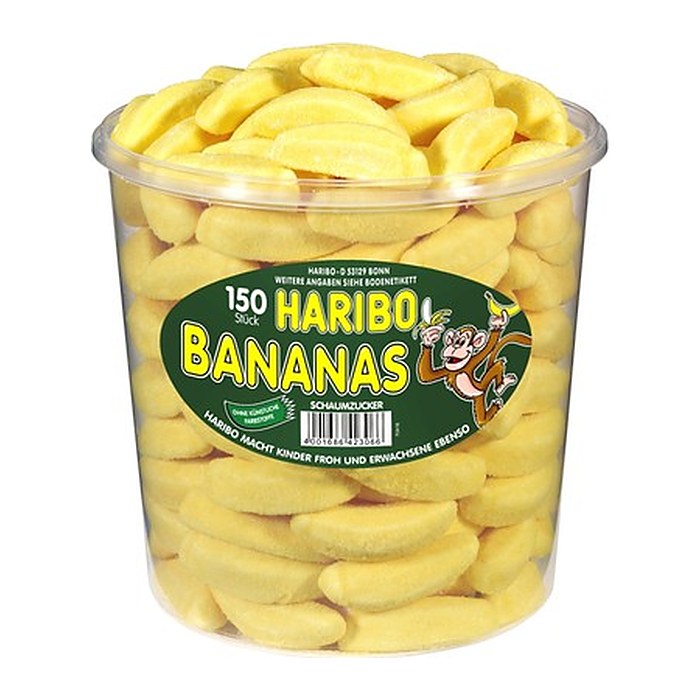 HARIBO Bananas Fruchtgummi 150 St./1050,0 g, 150 St.