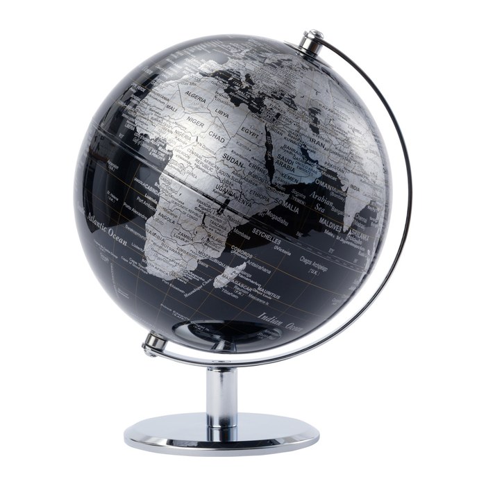 TROIKA Globus LUNAR schwarz, silberfarben