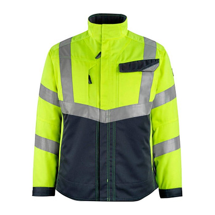 MASCOT® unisex Warnjacke Oxford  gelb, schwarzblau Größe L