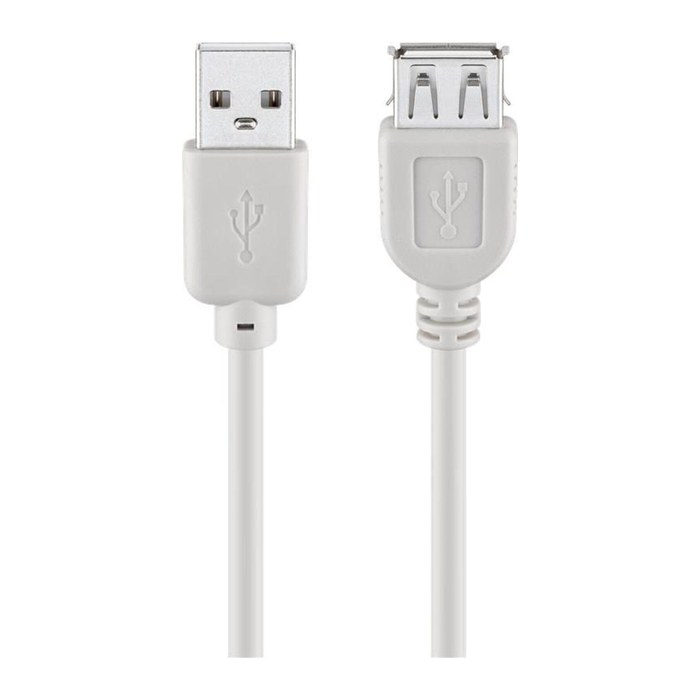 goobay USB 2.0 A Kabel 1,8 m grau, 1 St.
