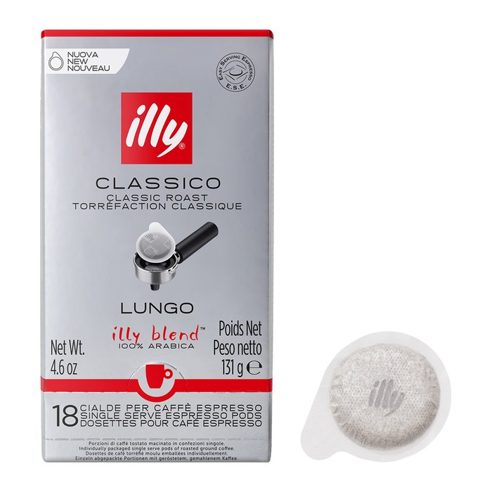 illy® Classico Lungo E.S.E Kaffeepads, Arabicabohnen 18 St.