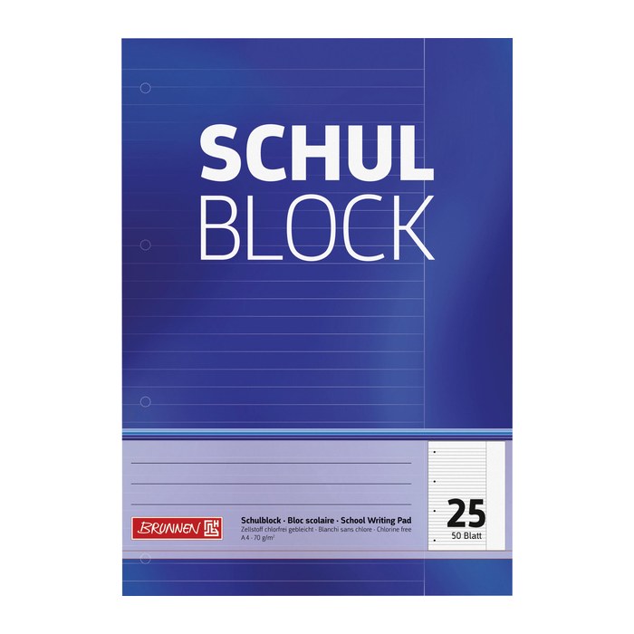 BRUNNEN Briefblock DIN A4 liniert Lineatur 25, 1 St.