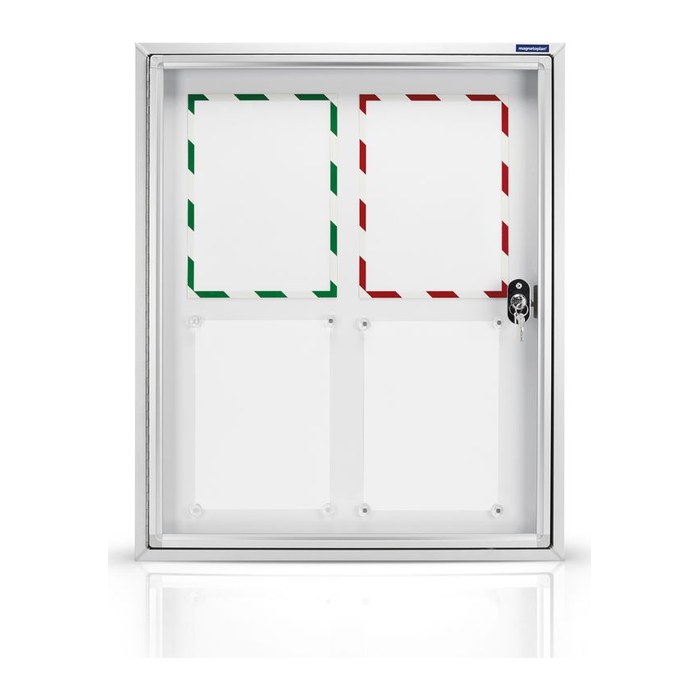 magnetoplan Schaukasten CC alu 6x DIN A4 90,0 x 6,5 x 79,0 cm, 1 St.