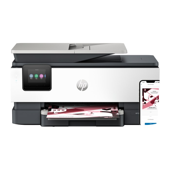 HP OfficeJet Pro 8122e All-in-One 3 in 1 Farb-Tintenstrahl-Multifunktionsdrucker grau, HP Instant Ink-fähig