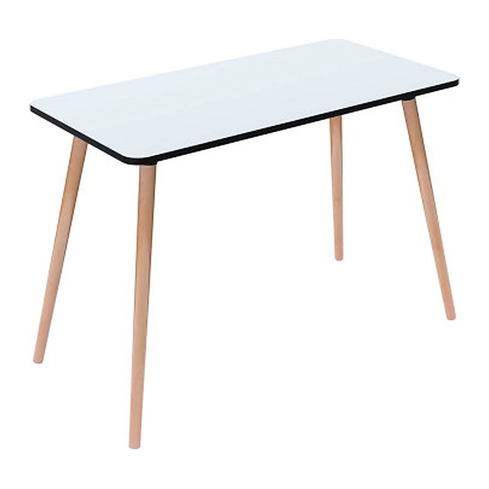 PAPERFLOW easyHome HOP Schreibtisch weiß rechteckig, 4-Fuß-Gestell buche 100,0 x 50,0 cm