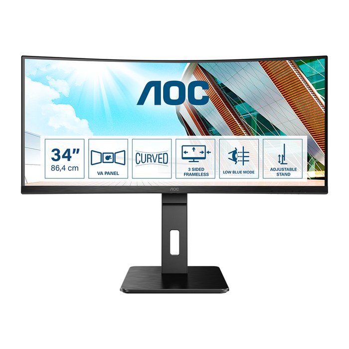 AOC 86,0cm (34") CU34P2A 21:09 2xHDMI+DP+USB Curved