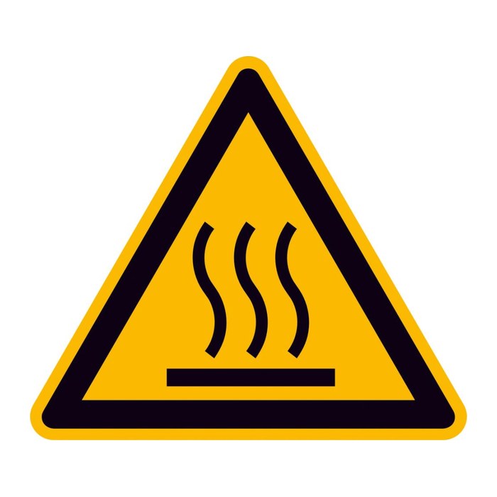 SafetyMarking® Warnaufkleber "Warnung vor heißer Oberfläche" dreieckig 10,0 x 10,0 cm, 1 St.