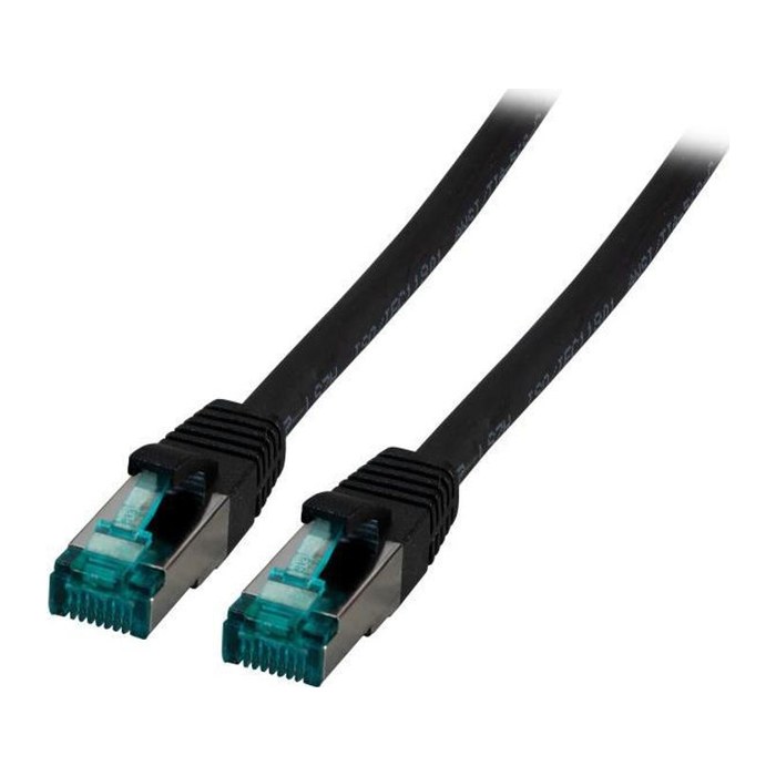 EFB RJ45 Patchkabel S/FTP Cat.6A LSZH 0.15m schwarz