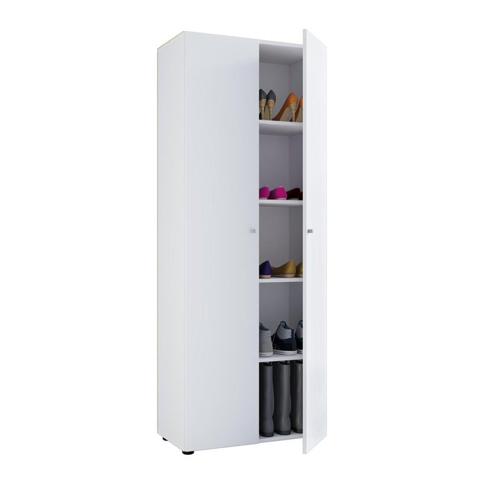 VCM my home Schuhschrank Vandol I, 913065 weiß 4 Fachböden 71,0 x 37,0 x 180,0 cm