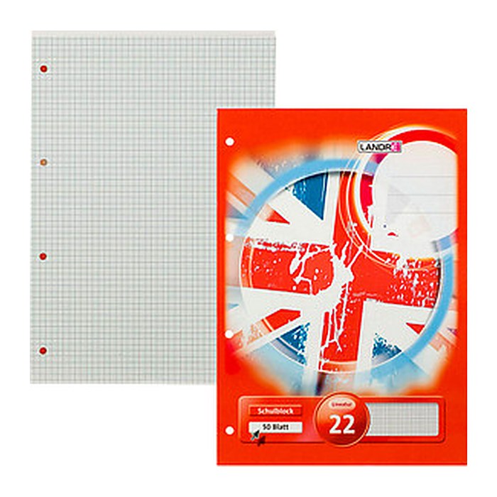 herlitz Schulblock x.book DIN A4 kariert Lineatur 22, 1 St.