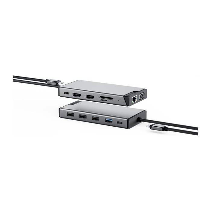 Alogic Dockingstation USB-C 12 in 1 Dual Display Mini DV3