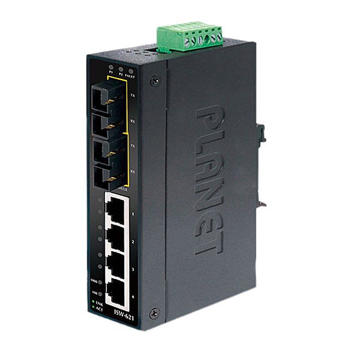 PLANET 4+2 100FX Port Multi-mode Industrial Ethernet Switch
