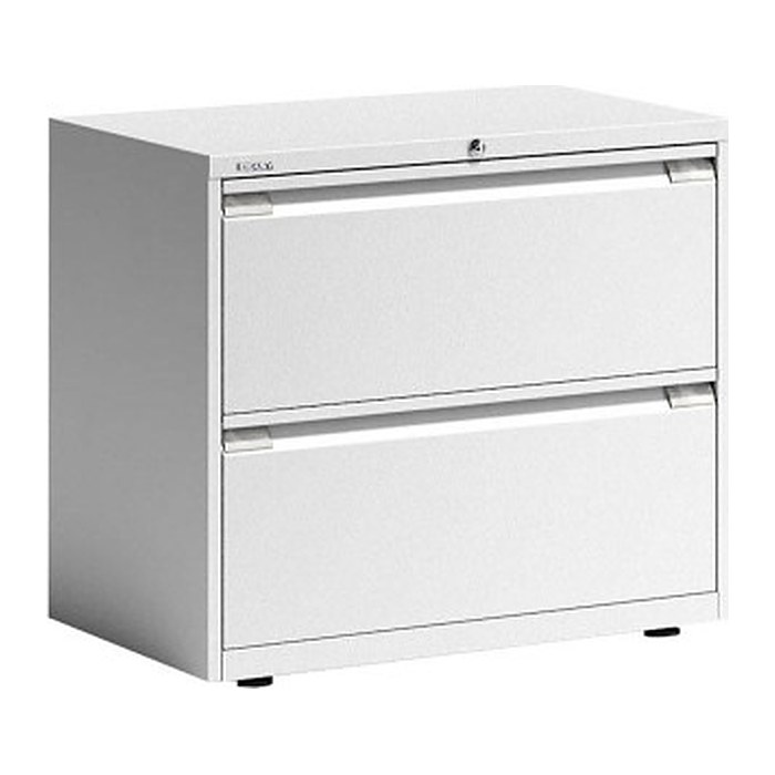 BISLEY Essentials Hängeregistraturschrank verkehrsweiß 2 Schubladen 80,0 x 47,0 x 69,3 cm, 1 St.