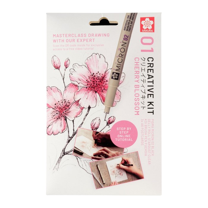 Sakura Kirschblüte Malset schwarz, 1 Set
