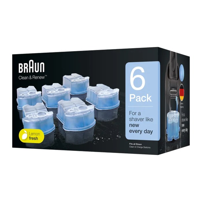 BRAUN 3in1 ShaverCare Reinigungskartuschen für Rasierer, 6 St.