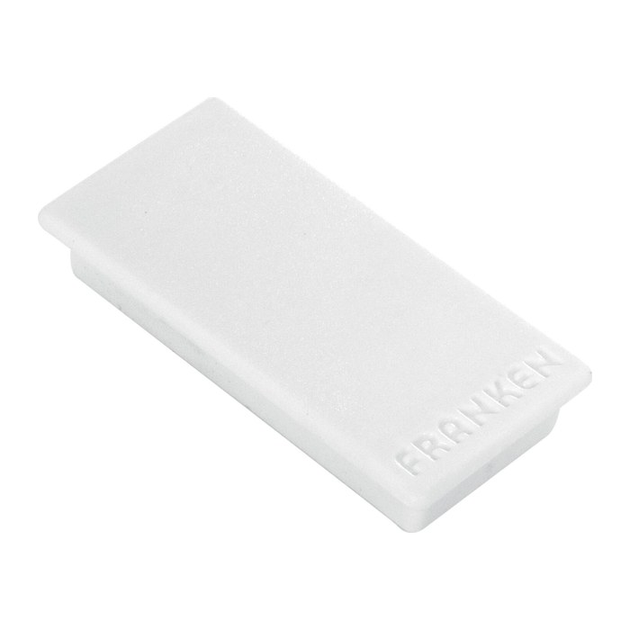 FRANKEN Haftmagnet Magnet weiß, Kunststoff 2,3 x 5,0 cm, 10 St.