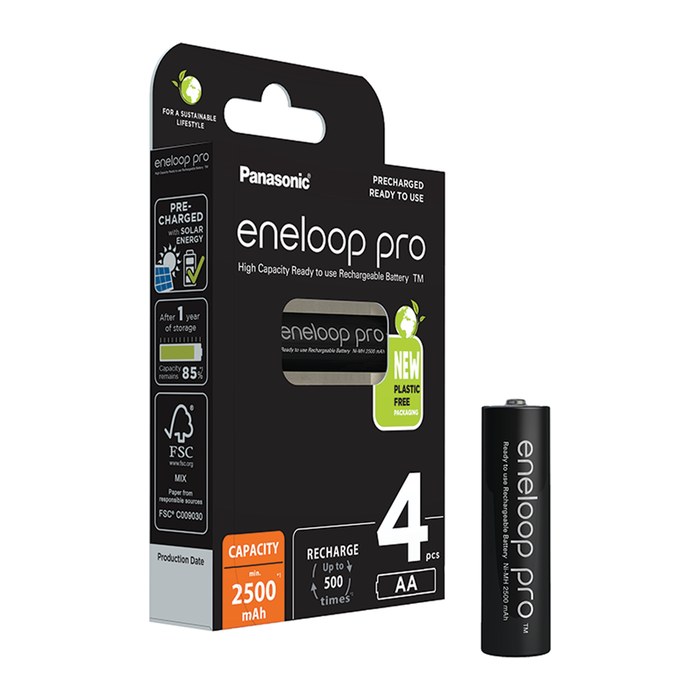 eneloop Akkus pro Ni-MH Mignon AA 2.500 mAh, 4 St.