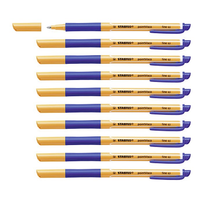 STABILO pointVisco Gelschreiber orange 0,5 mm, Schreibfarbe: blau, 10 St.