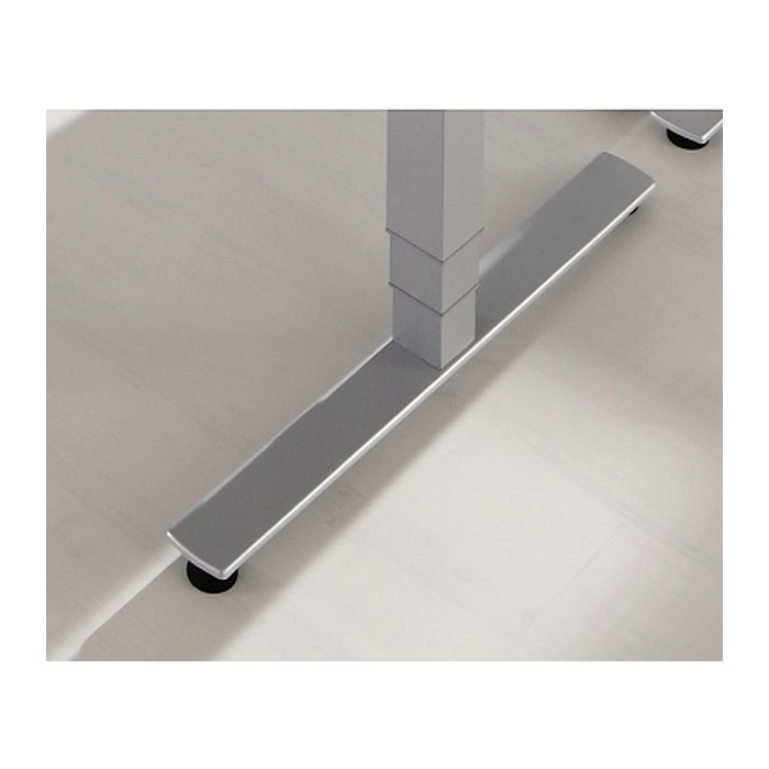 HAMMERBACHER VXDSM19 elektrisch höhenverstellbarer Schreibtisch eiche rechteckig, T-Fuß-Gestell silber 180,0 x 80,0 cm
