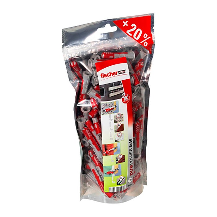 fischer Big Pack - DuoPower 8x40 2K 535980 Universaldübel Ø 8 mm x 40 mm, 120 St.
