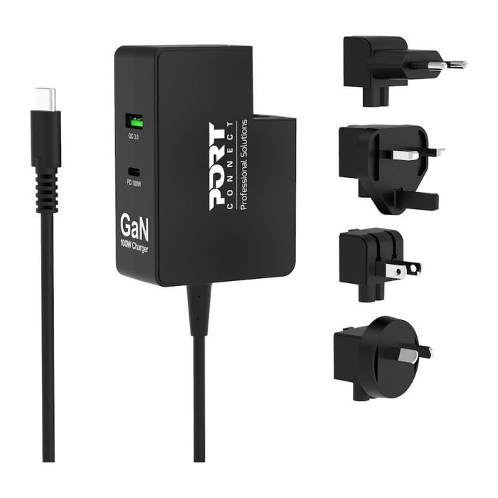Port USB-C Ladegerät GaN 100W USB-C/A Reiseadapter