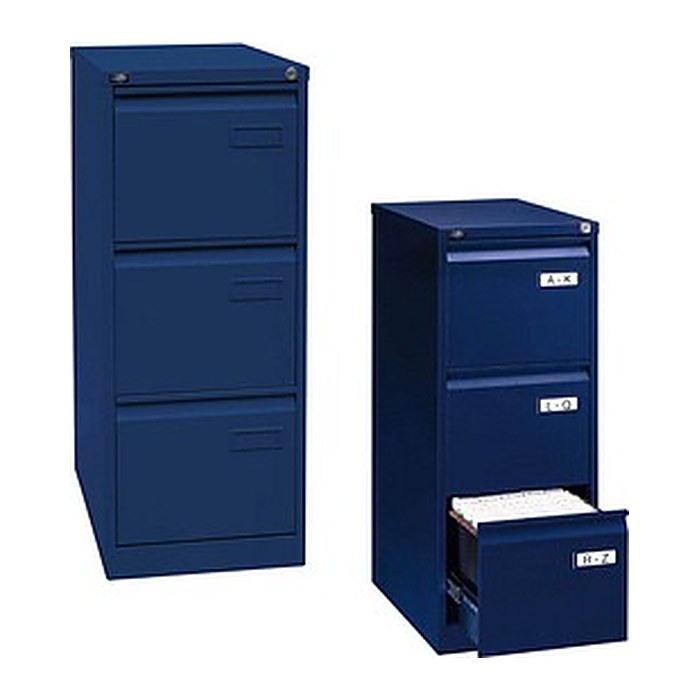 BISLEY LIGHT Hängeregistraturschrank oxfordblau 3 Schubladen 41,3 x 62,2 x 101,6 cm, 1 St.