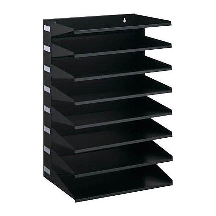 DURABLE Sortierstation schwarz mit 8 Fächern
